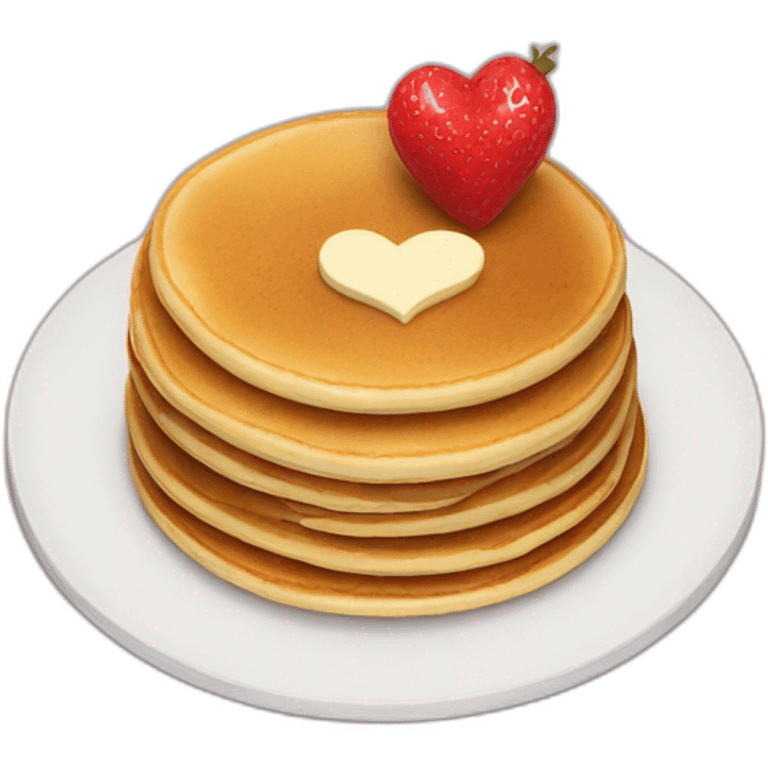 Pancakes the heart emoji