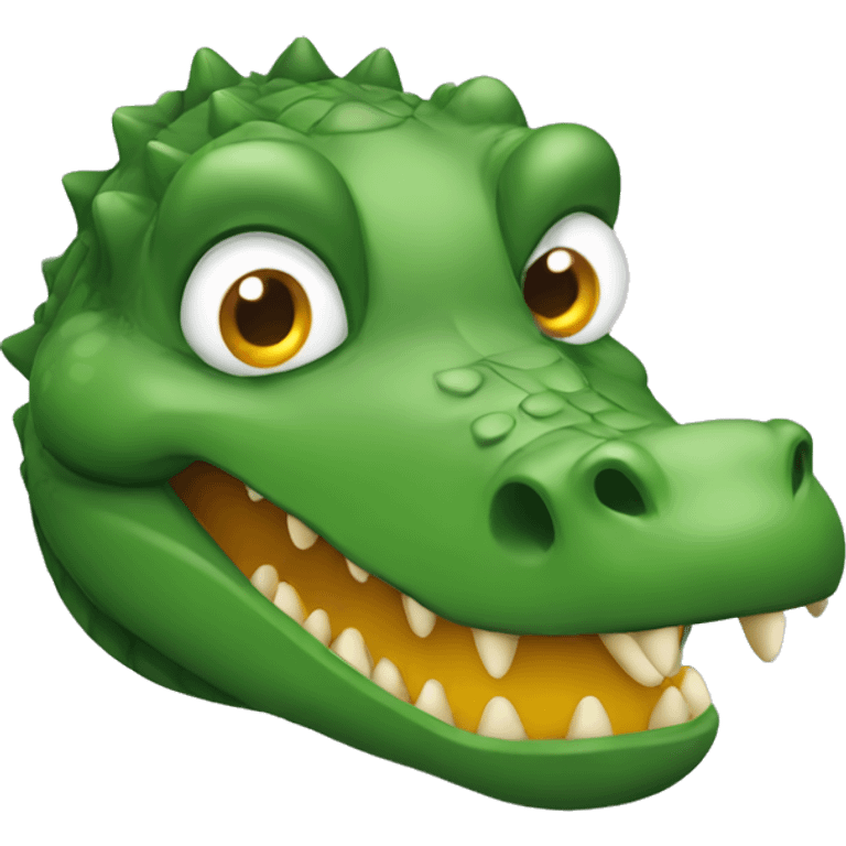 a crocodile with duck's head emoji