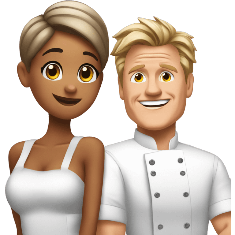 Ariana Grande and Gordon Ramsey in love emoji