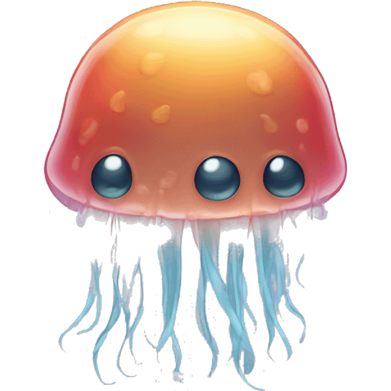 a jelly fish that is sad  emoji