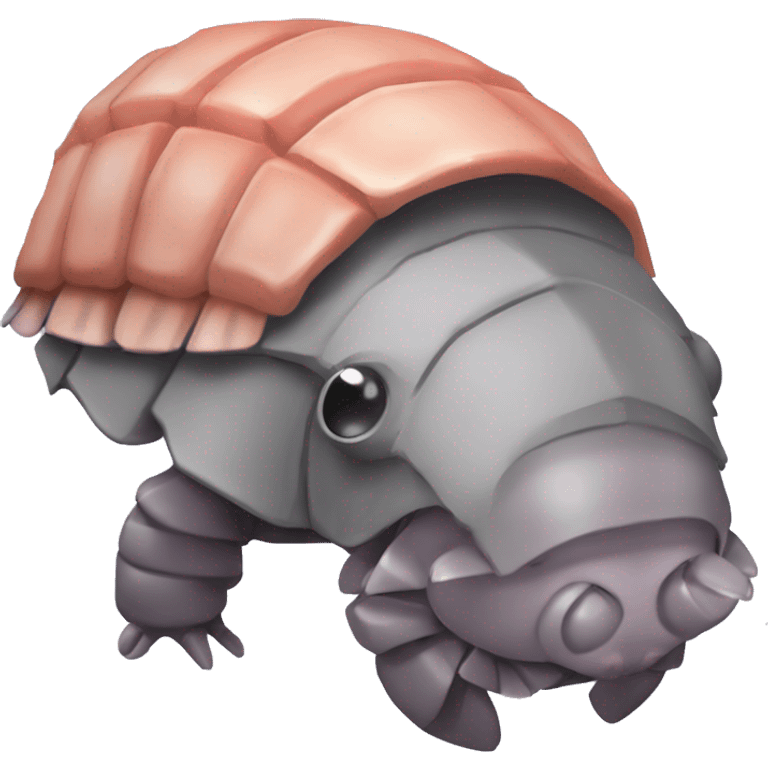 Lavender gray Pig armadillo isopod lobster shrimp fanned tail pig armadillo darth Vader face emoji