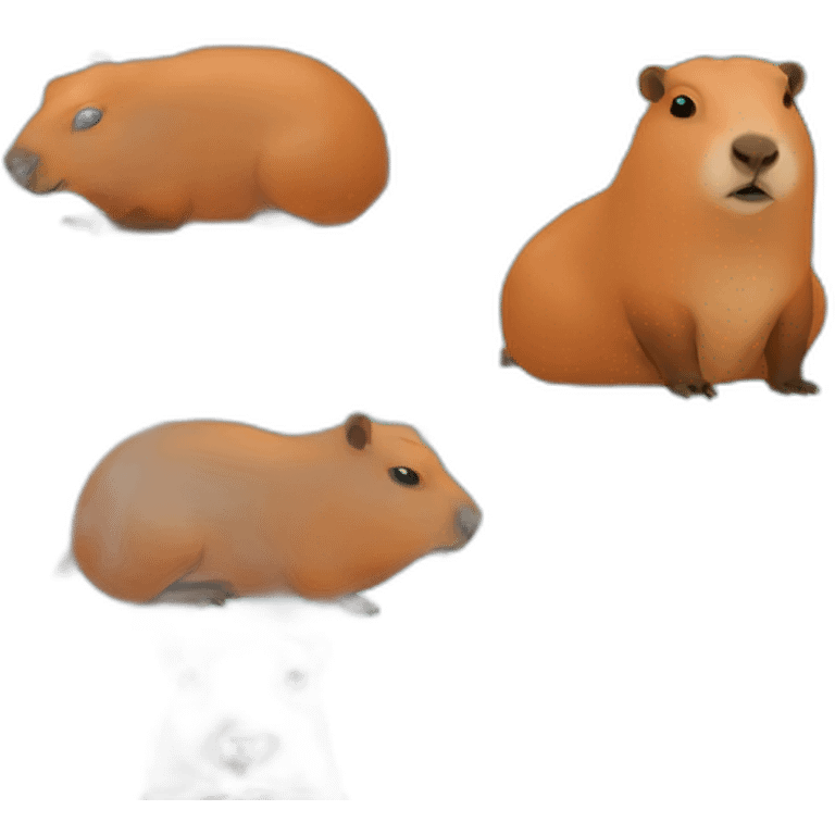 Capybara eating oranges emoji