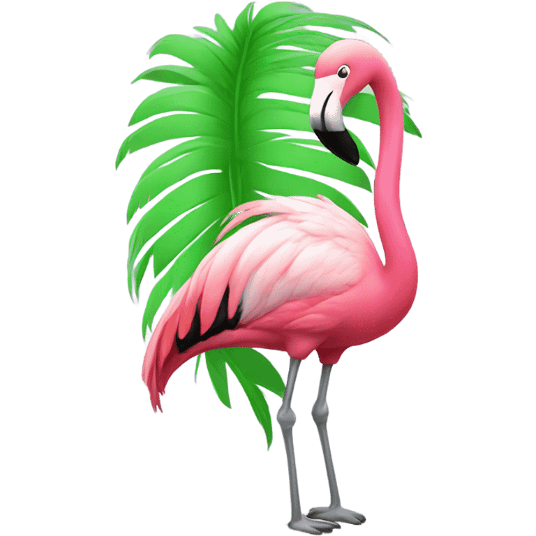 green flamingo  emoji