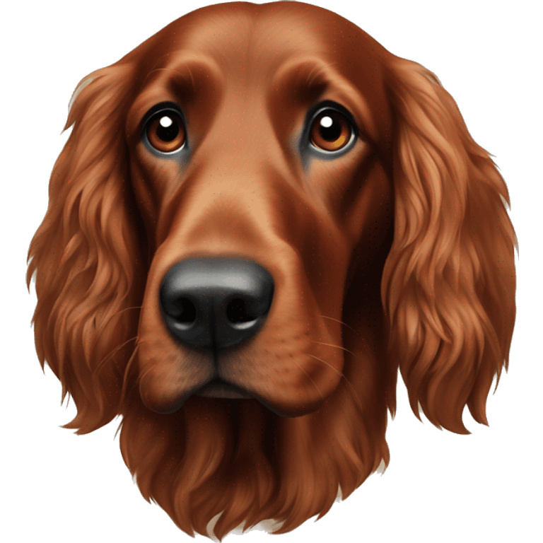 Irish setter named Louie  emoji