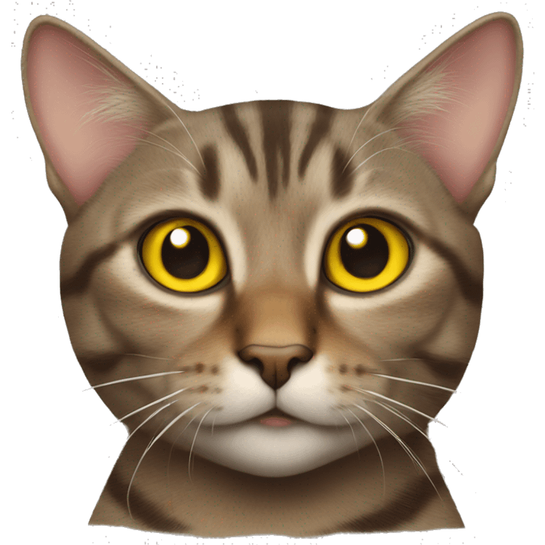 brown tabby cat with yellow eyes and wings emoji