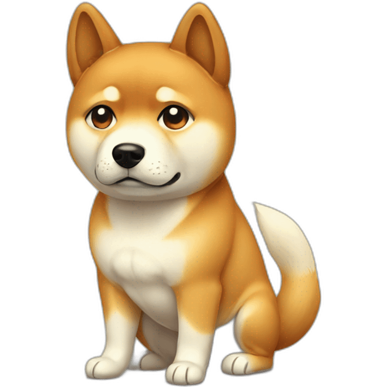 shiba dog sad emoji