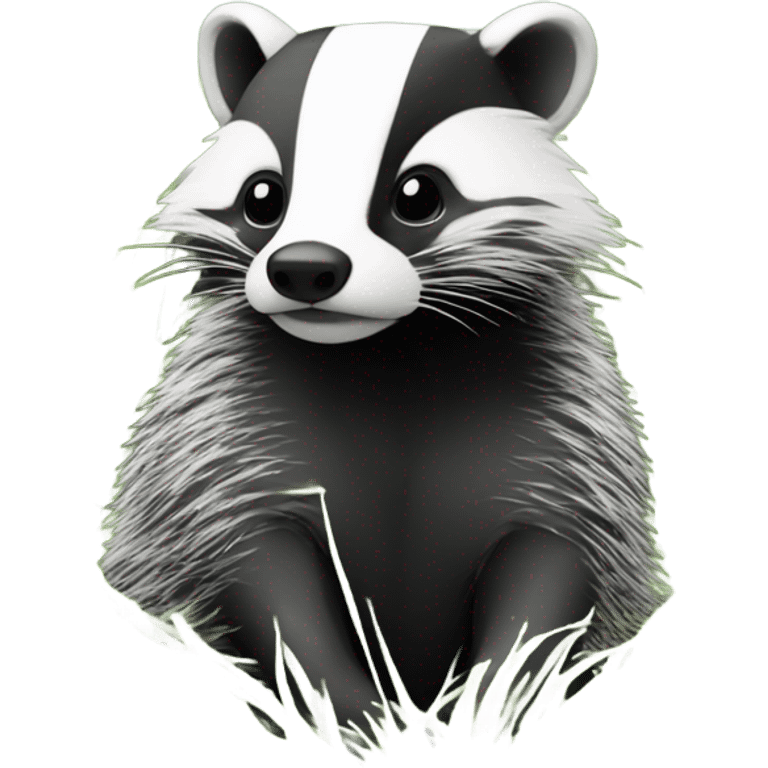 the animal badger in the grass emoji