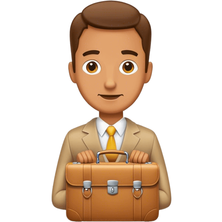 Man with 4 briefcases emoji