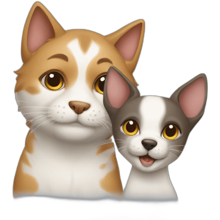 Cat und dog emoji