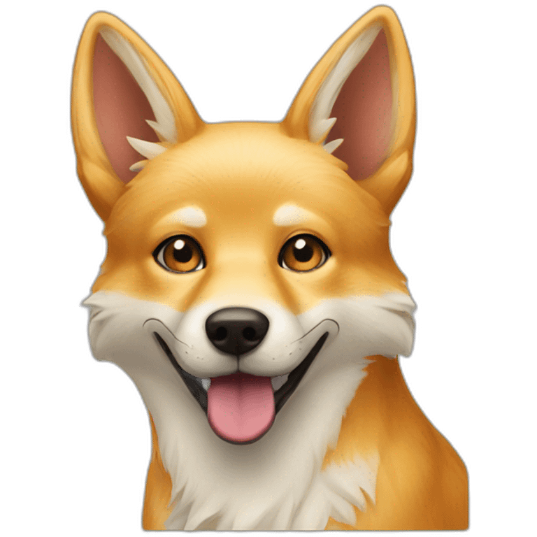 Blond Fox Dog hybrid emoji