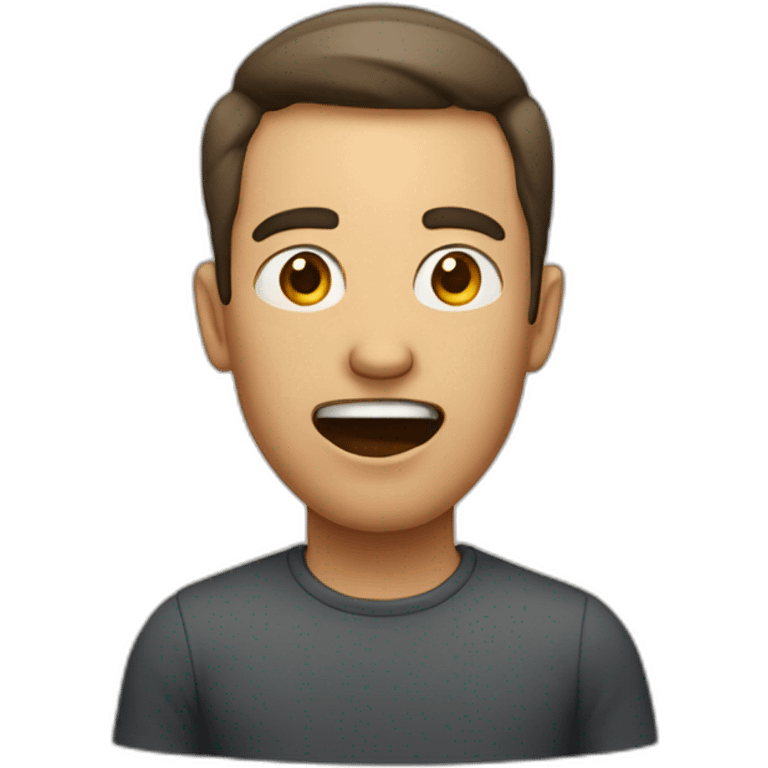 man with large open eyes and open mouth emoji