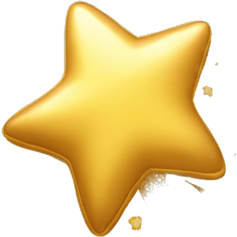 Golden shooting star with confeti emoji