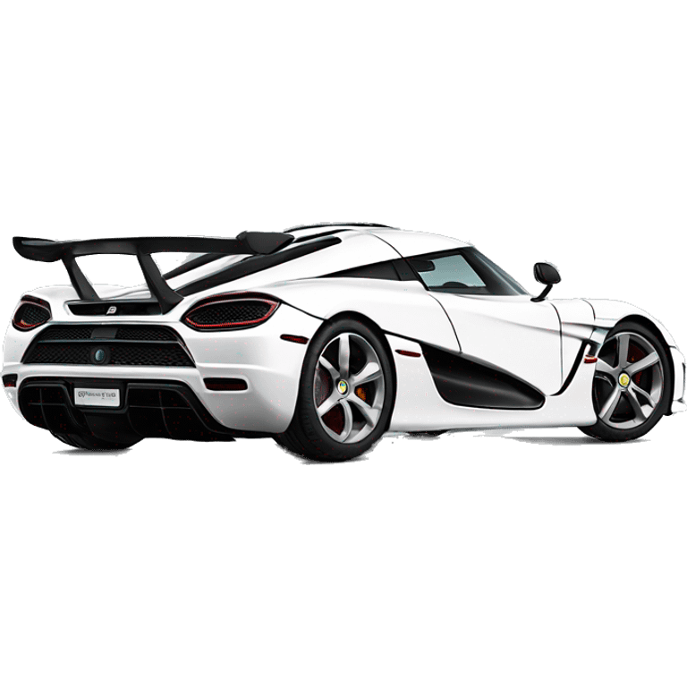 Koenigsegg gemera car in white  emoji