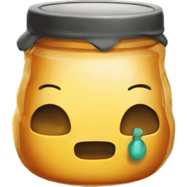 Honey pot with face emoji