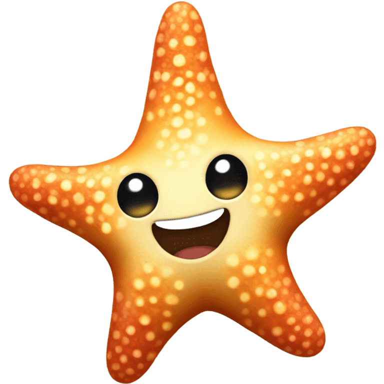 A starfish smiles  emoji