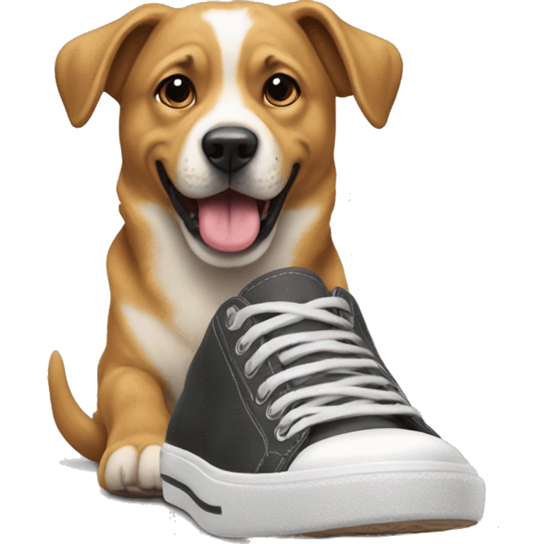 Perro con zapatos  emoji