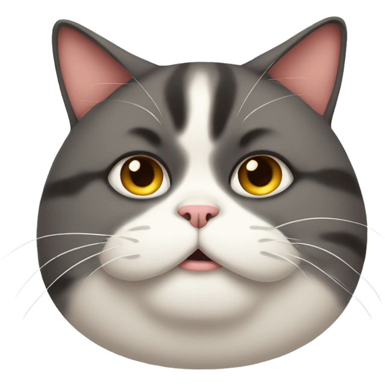 Bored fat cat emoji