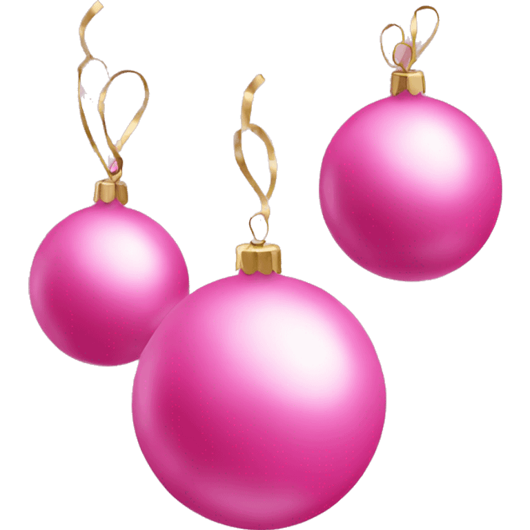 Pink christmas decorations  emoji