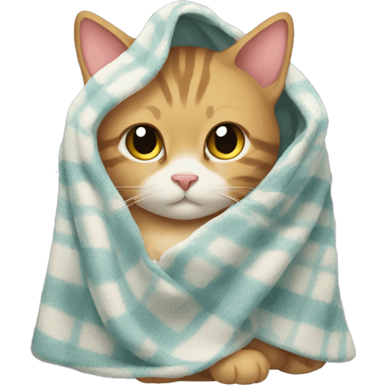 Cat wearing blanket  emoji