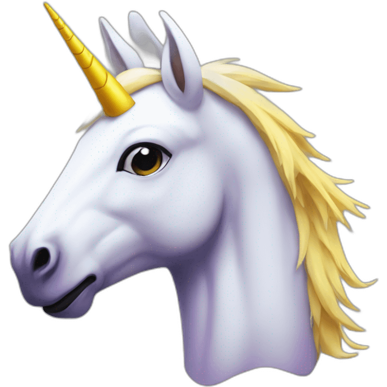 Unicorn as a techno raver emoji