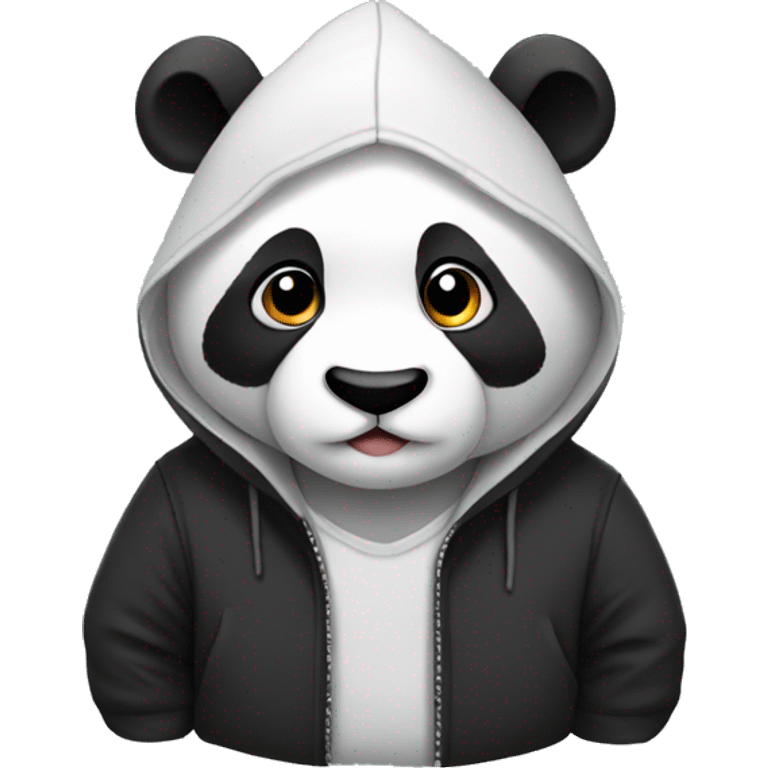 panda wearing a hoodie emoji