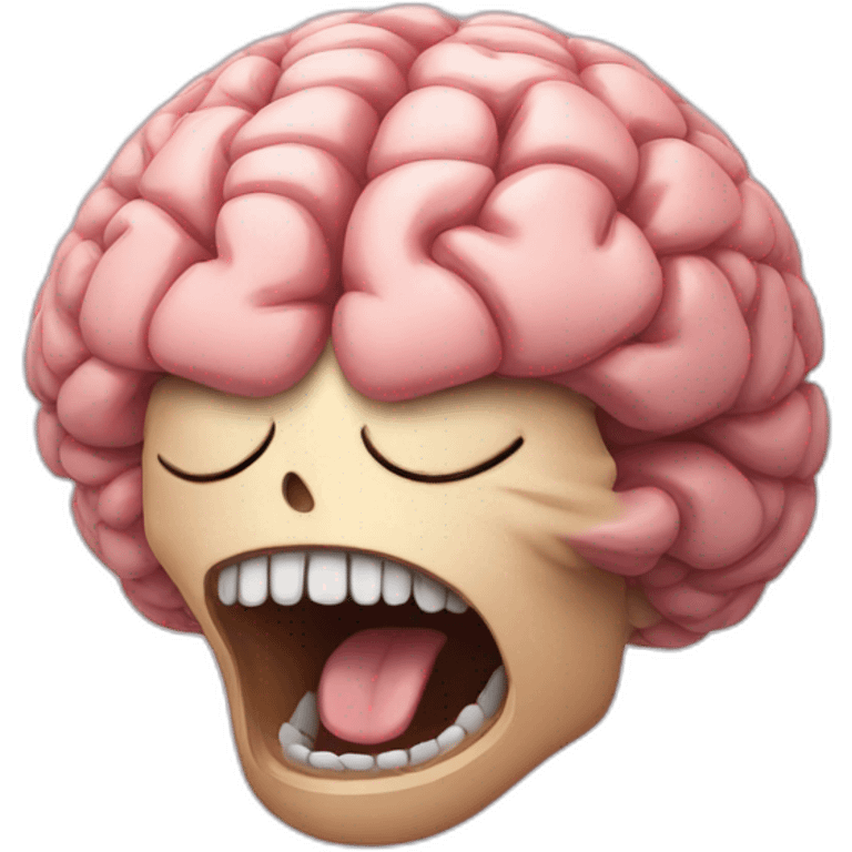 screaming brain emoji