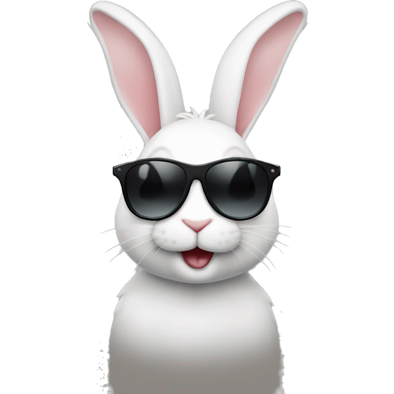 happy rabbit body sunglasses emoji