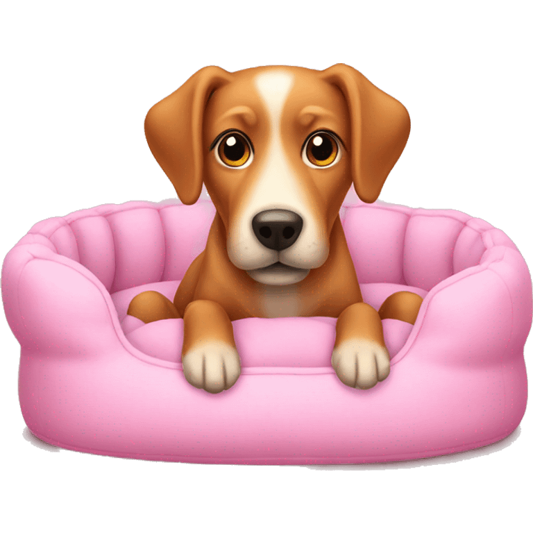 Pink dog bed emoji