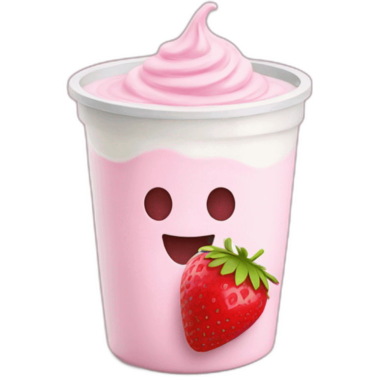 strawberry and yogurt emoji