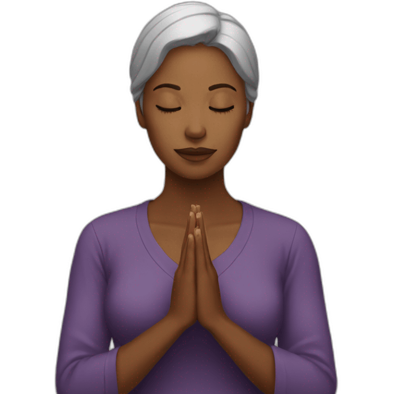 Woman pray emoji