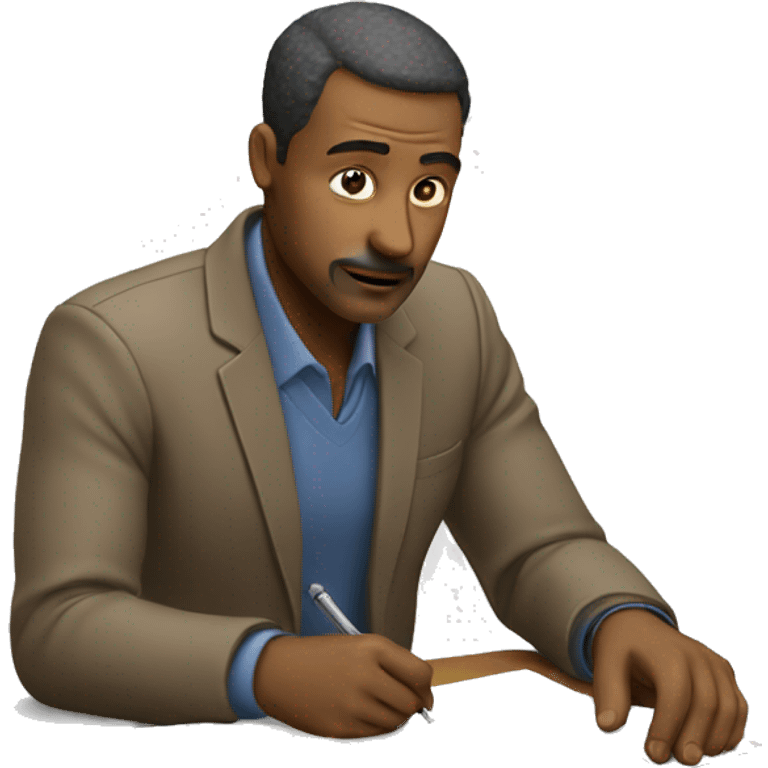 a man making a plan emoji