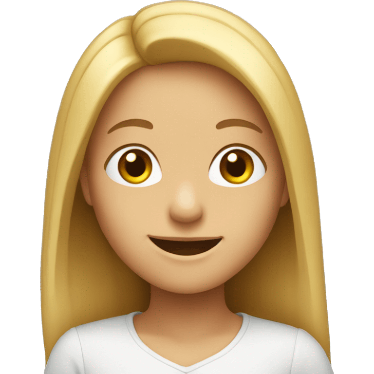 smiling girl with long hair emoji