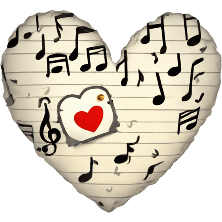 Heart-with-musical-notes-around-it emoji