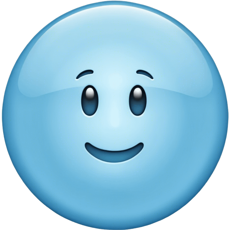 One light blue button emoji