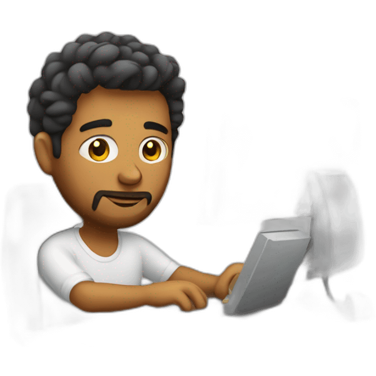 Male Graphic designer working on a computer  emoji