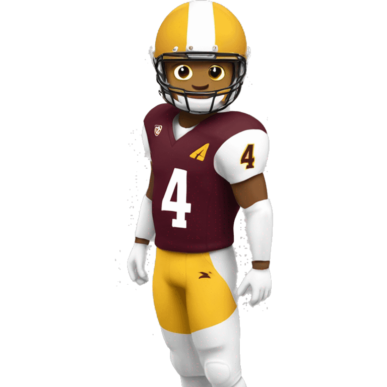 Arizona state university football white player number 4 emoji