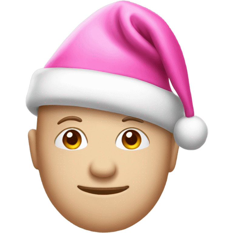 Pink Santa hat emoji