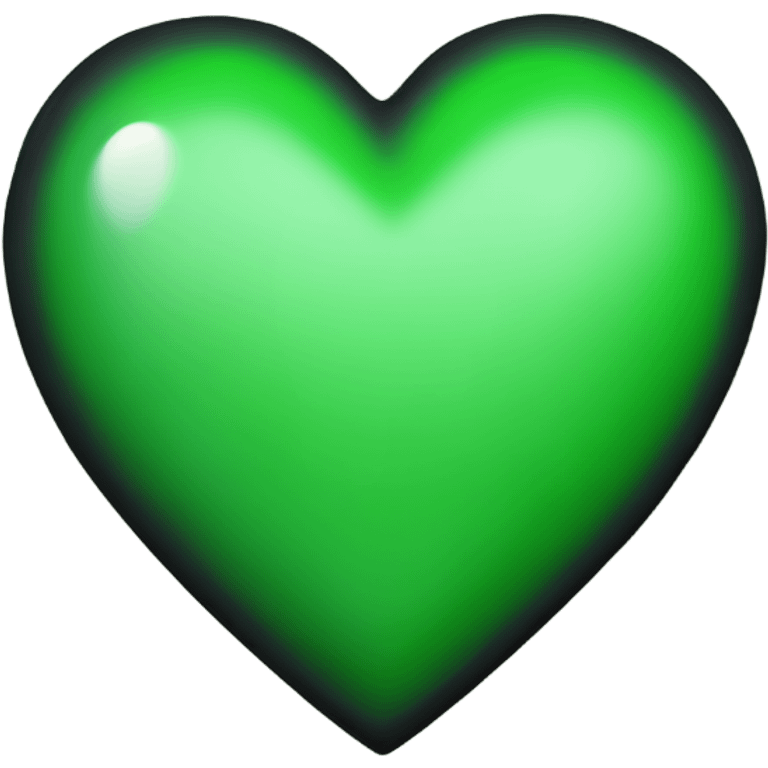 Green and black heart emoji