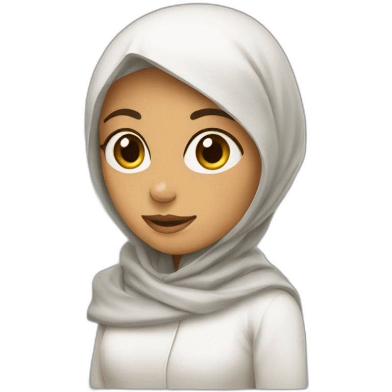 Fille-musulmane-cours emoji