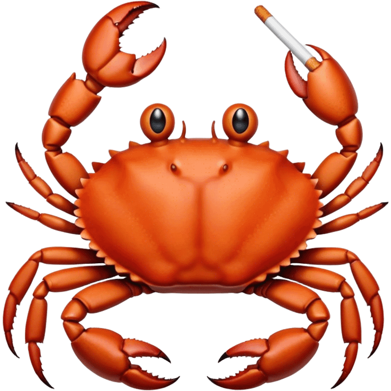 Crab holding cigarette emoji