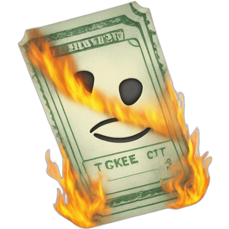 burning-ticket emoji