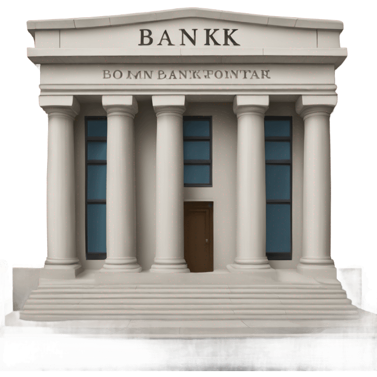 the bank with the inscription bank emoji