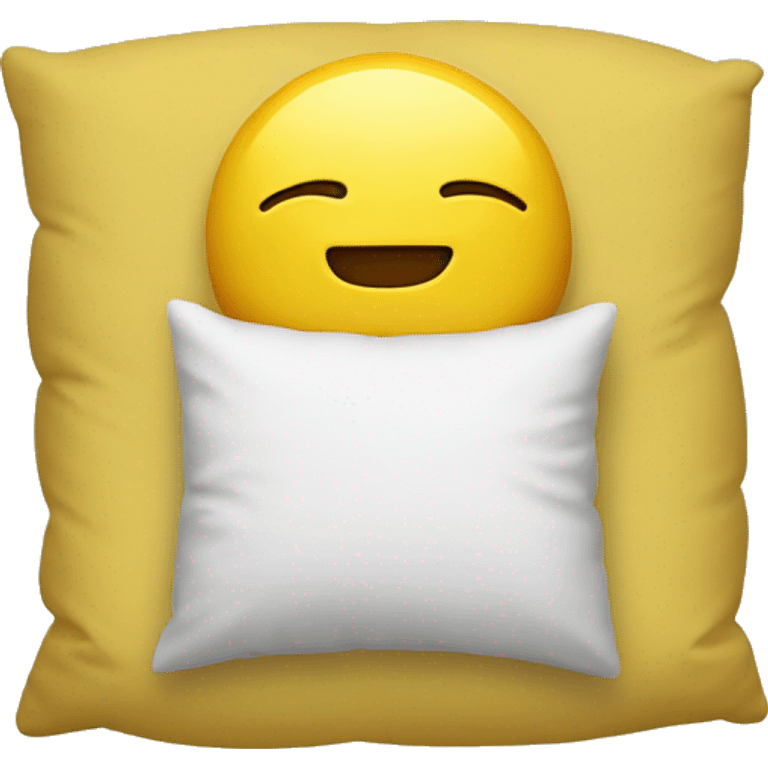 yellow emoji man with pillow head in pajamas emoji