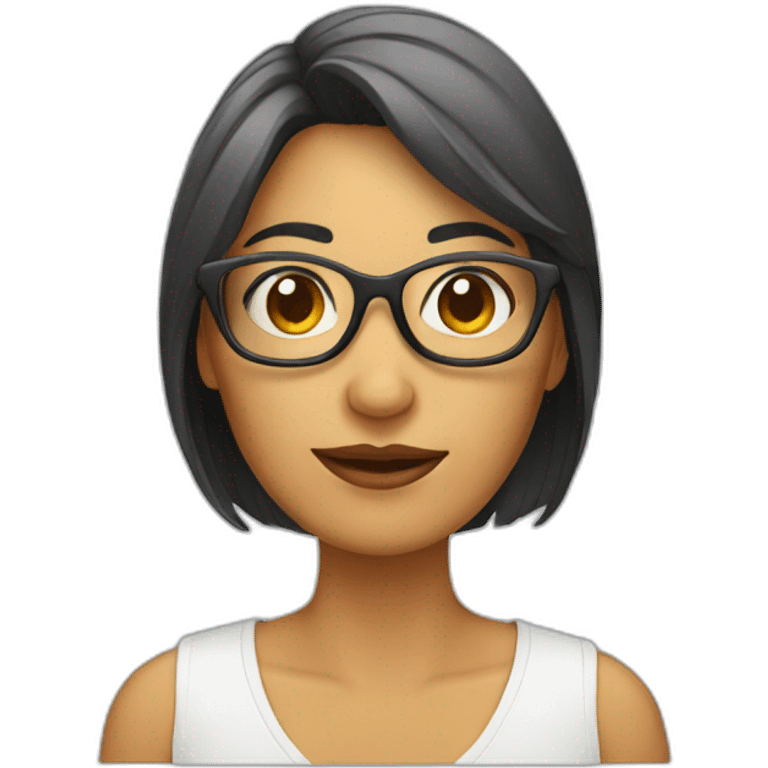  mujer con lentes emoji