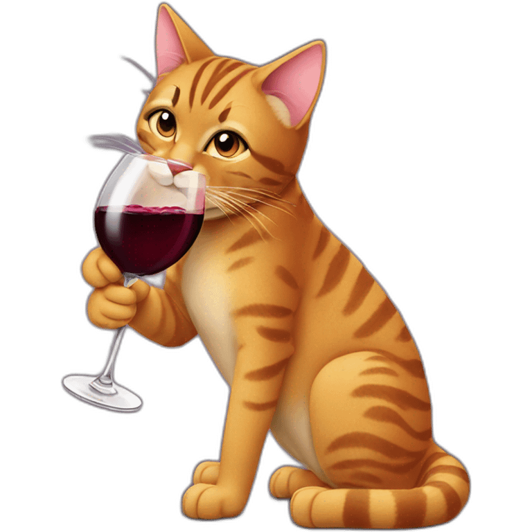 a-cat-sipping-a-glass-of-wine emoji