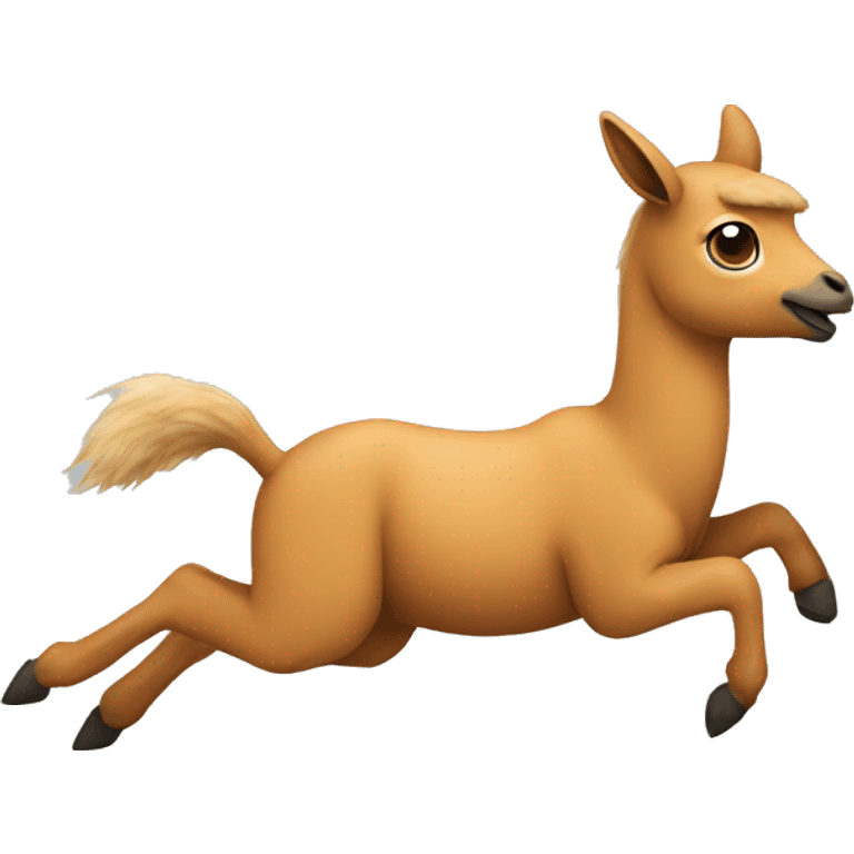 a jumping vicuna emoji