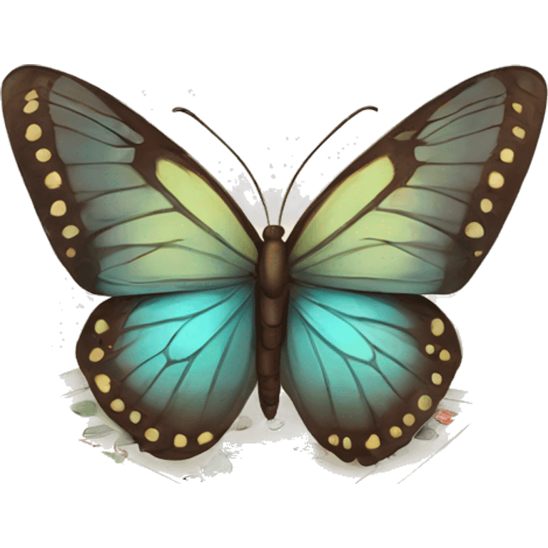 Mariposa con cartas emoji