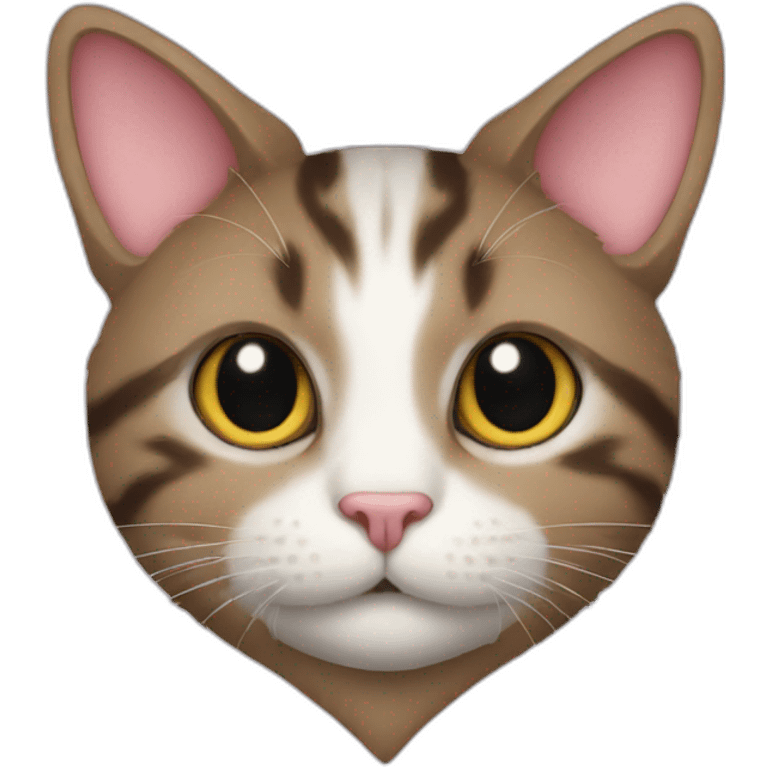 Cat coat in the shape of heart emoji