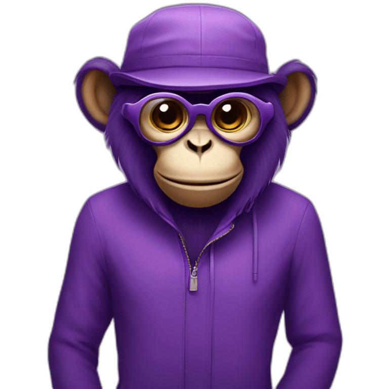 purple incognito monkey emoji