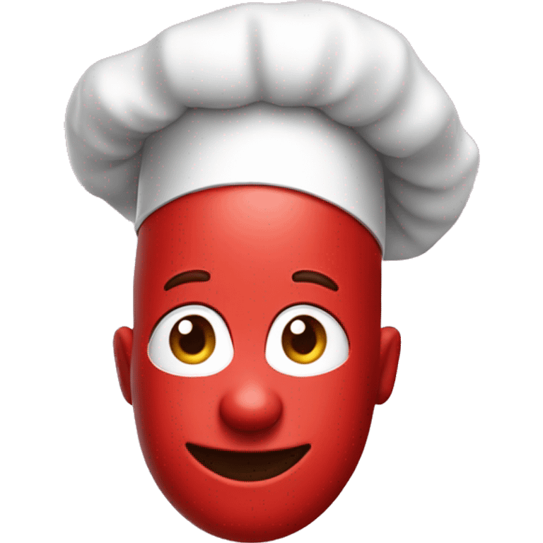 red  chef candy whit face emoji